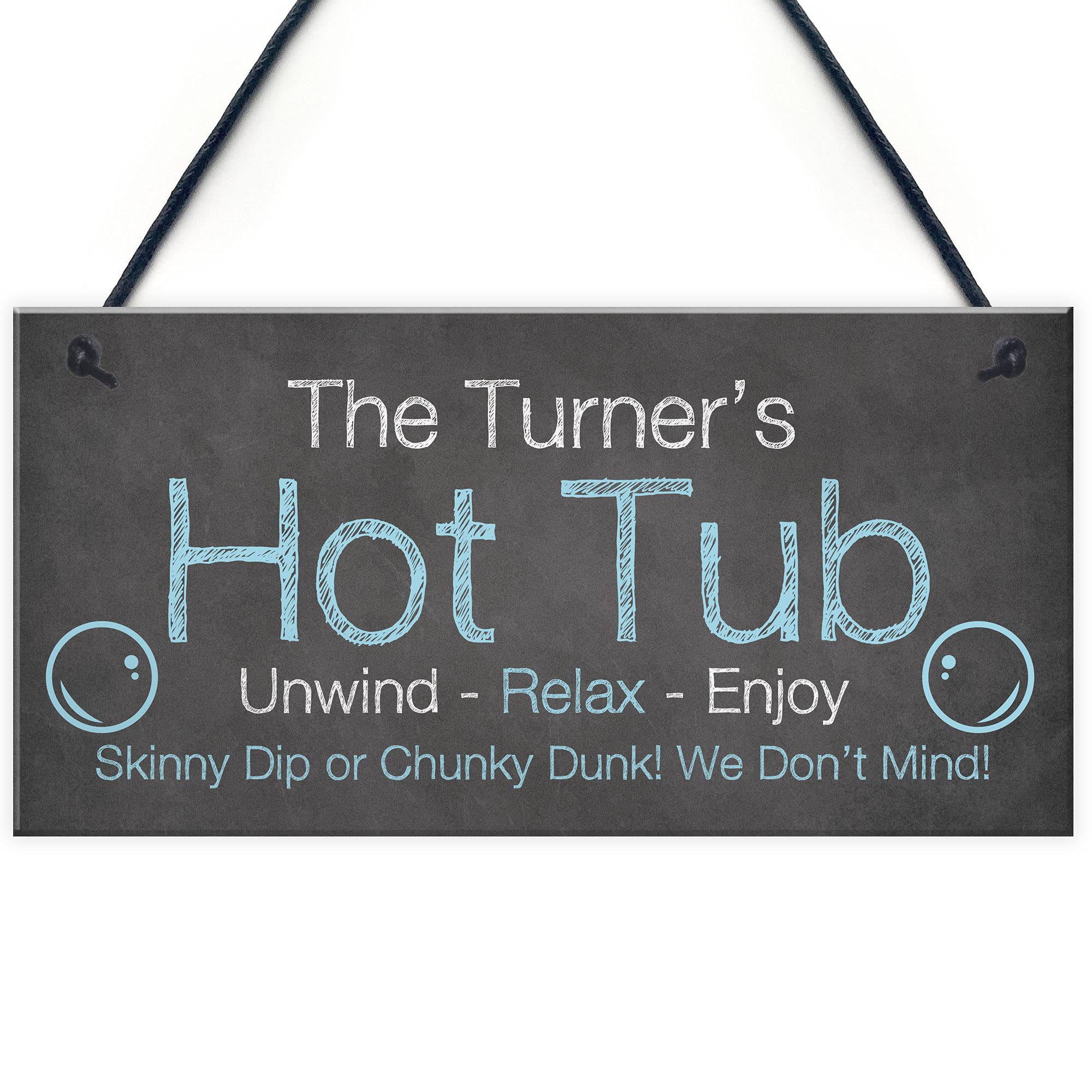 Red Ocean Funny Hot Tub Personalised Plaque Novelty Garden Accessories Hot Tub Signs