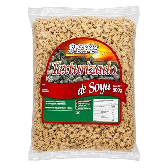 Textured Soy Chunks 500g 17.6 oz Plant-Based Meat Substitute Soya for Cooking Vegan Meat Alternative Carne de Soya Texturizada Natural Soy Food for Tacos Soups Recipes Healthy Meals