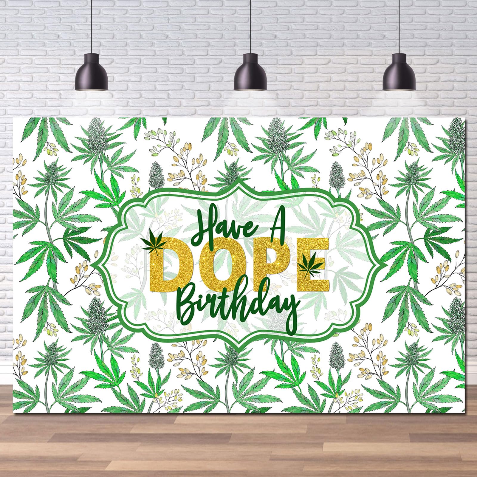 Have A Dope Geburtstag Hintergrund 1,8x1,1 M | Unkraut Blätter Design | Partydekoration Für Erwachsene