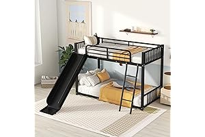Fun, Safe, and Durable Kids Bunk Bed with Slide and Ladder