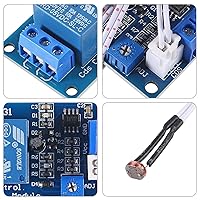Vista 3 de 5 módulos de relé fotorresistente XH-M131, interruptor de control de luz CC 5V 10A, módulo de relé fotorresistente, sensor de detección de brillo
