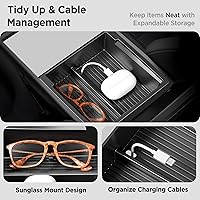 Vista 4 de Bandeja Organizadora de Consola Central para Tesla Model Y Accesorios Juniper 2025 2026/Para Tesla Model 3 Highland Accesorios 2024 2025 2026