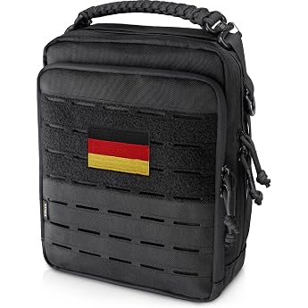 WYNEX Tactical Molle Admin Bag Utility EDC Bag Organizer Modular Tool Bag with Double Layer Design Medical EMT Attachment Bag Large Capacity