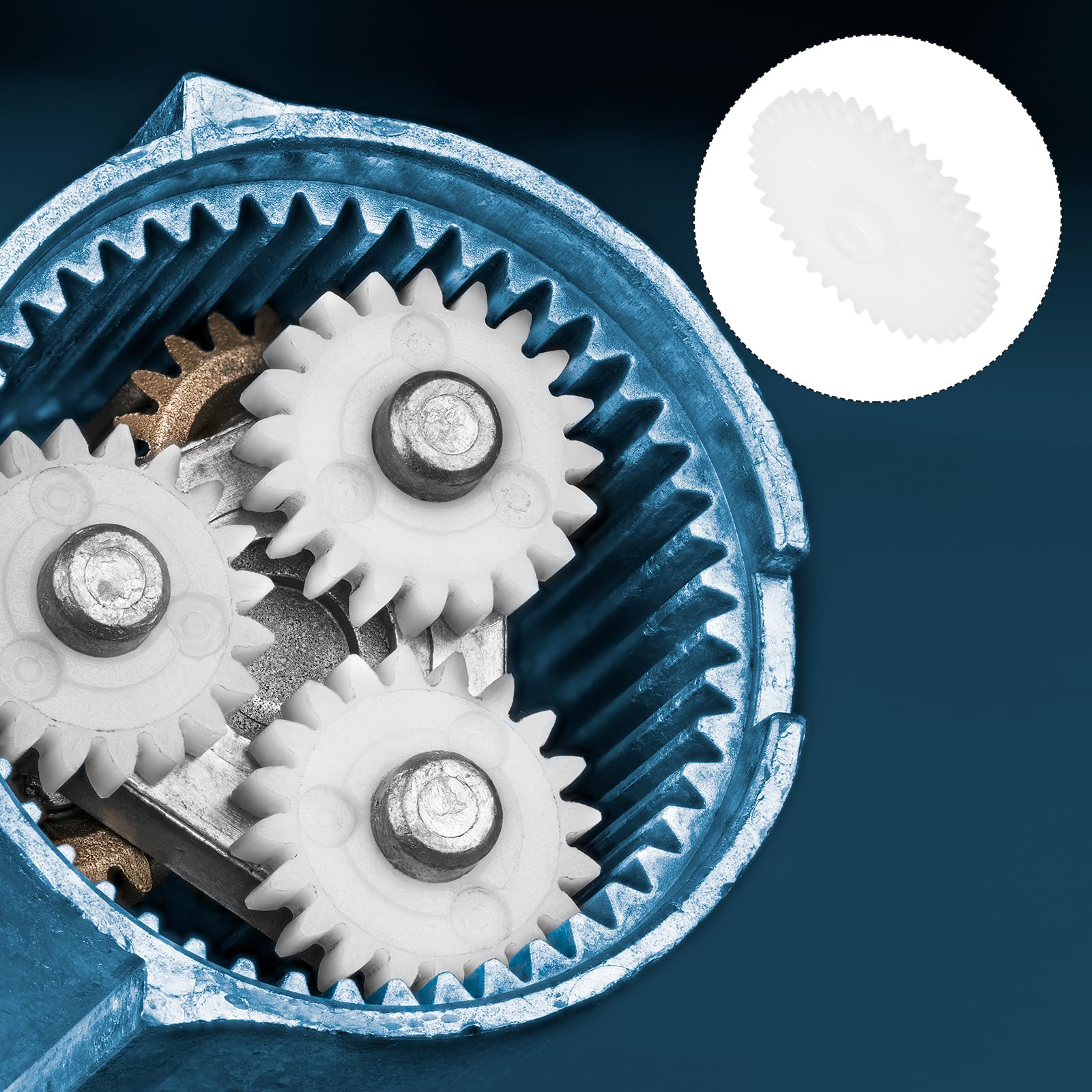 20 engranajes de plástico, 42 dientes, engranajes individuales de plástico, modelo 422AA, engranaje de reducción para modelo de automóvil RC robot, módulo blanco 0.5 5