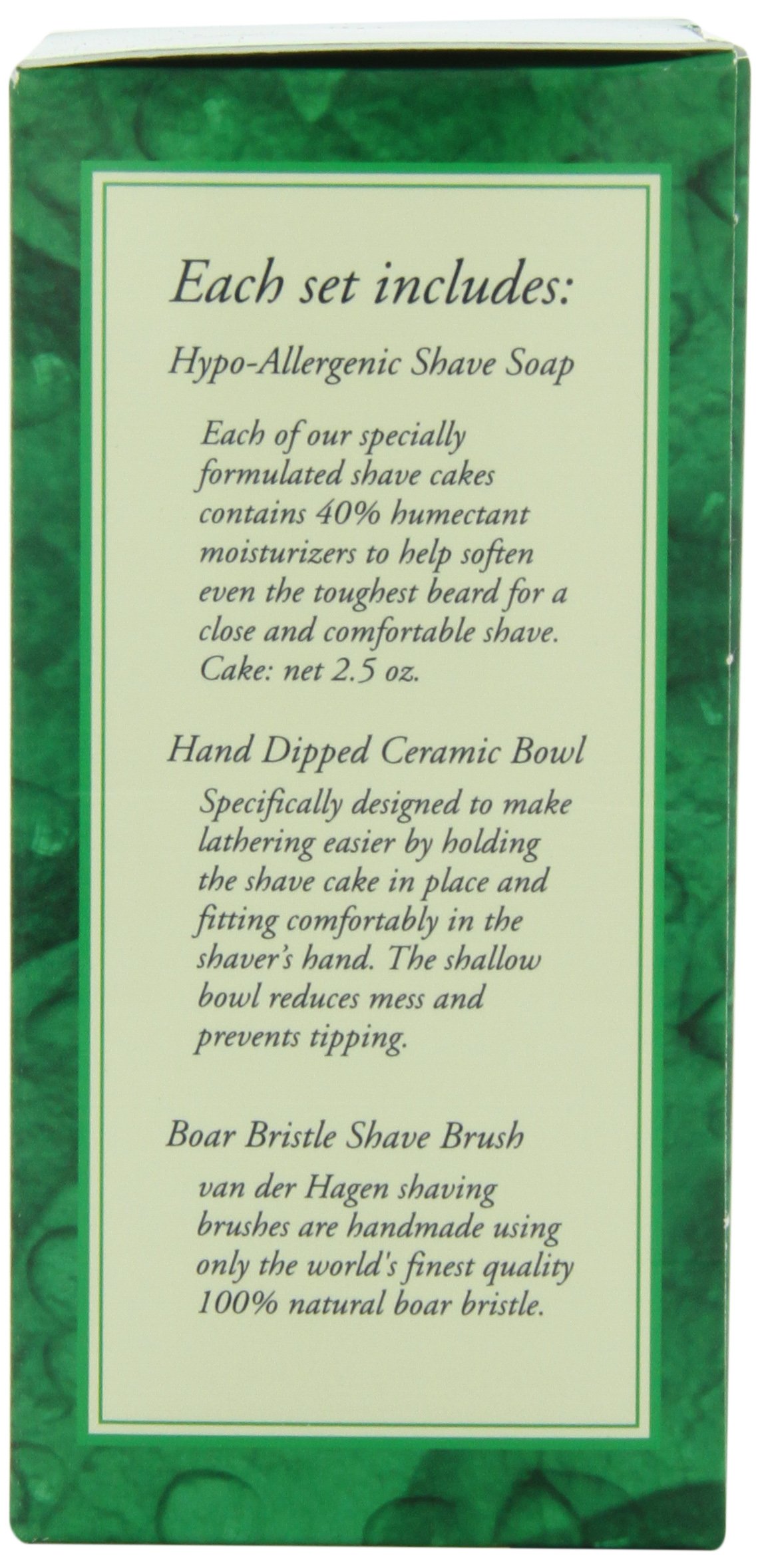 Van Der Hagen Premium Shave Set (2.5 oz. Soap, Bowl, Brush)