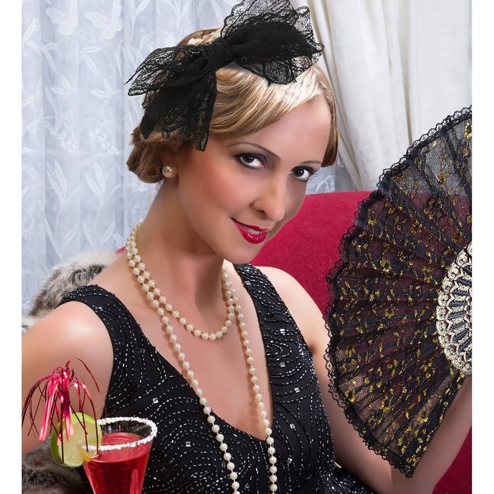 Amazon.com: Hicarer 3 Pieces 80's Black Lace Headband with