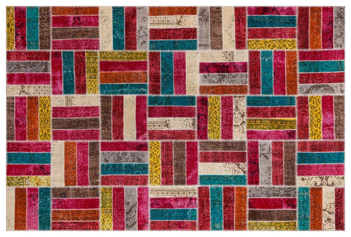 Tapis patchwork turc en laine fait main ALLMODE 200x300 cm