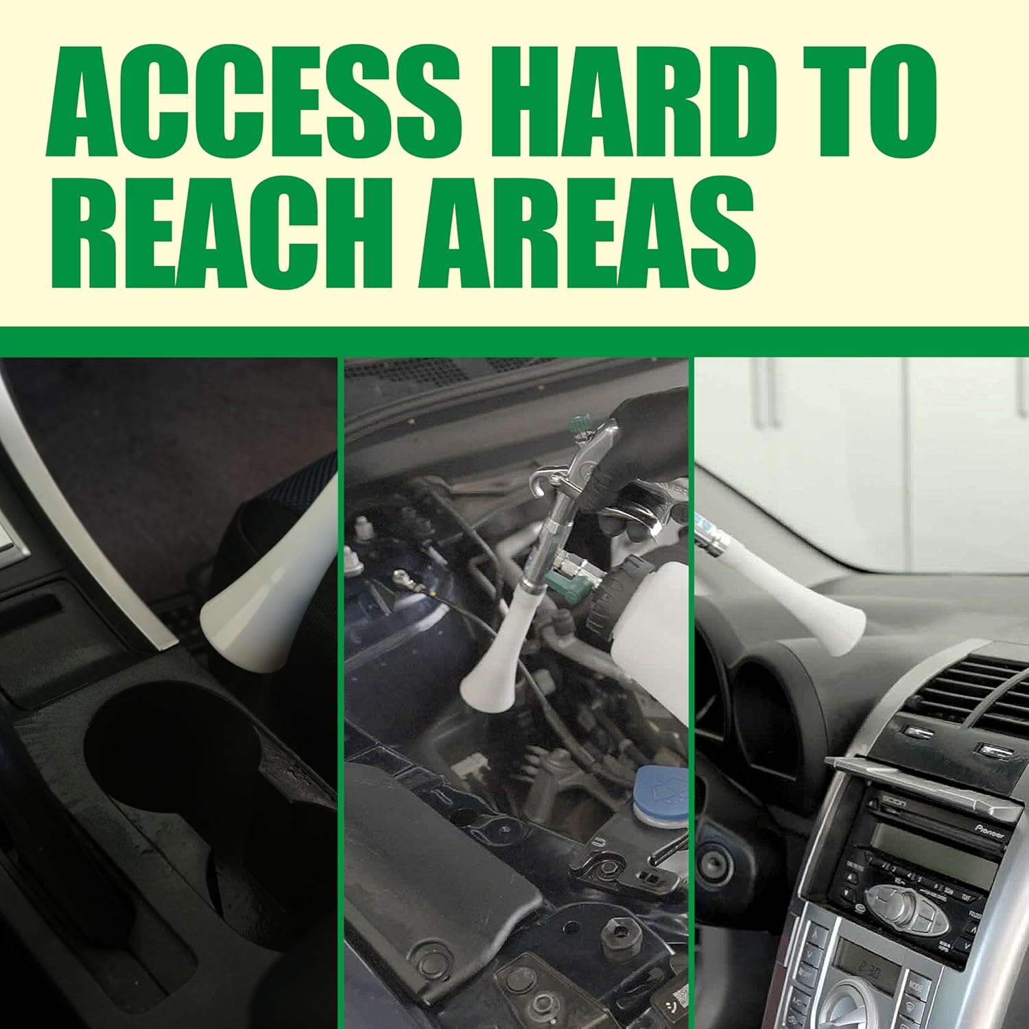 Nanoskin EVERGREEN Classic Tornado Cleaning Tool - Patented Pneumatic Cleaning Spray & Air Dry Device | Emits Pressurized Low Moisture to Detox Carpet, Plastic, Upholstery, Crevice, Felt, Metal & More