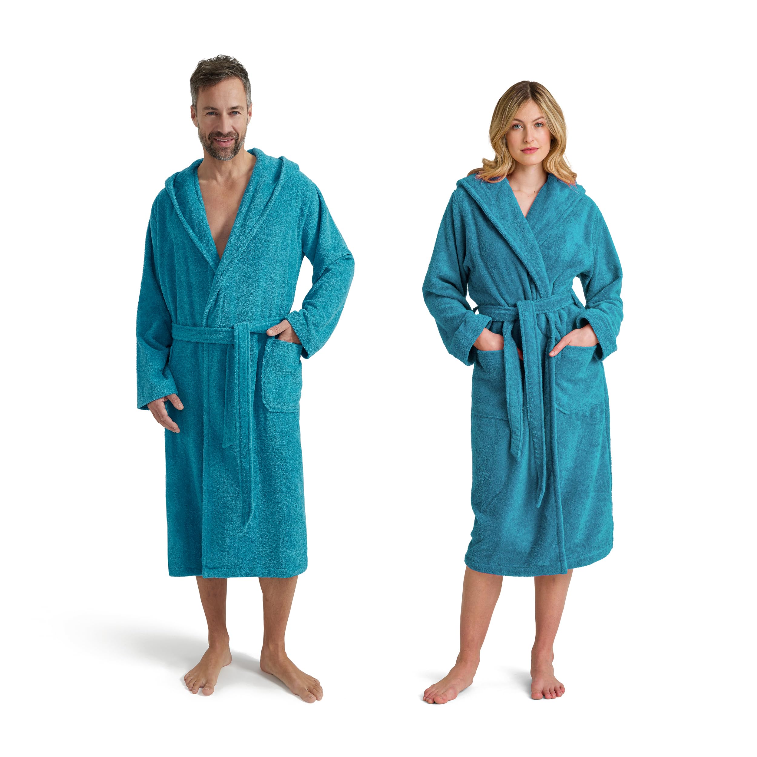 Möve Superwuschel Cappotto con Cappuccio, Lagoon, M Unisex