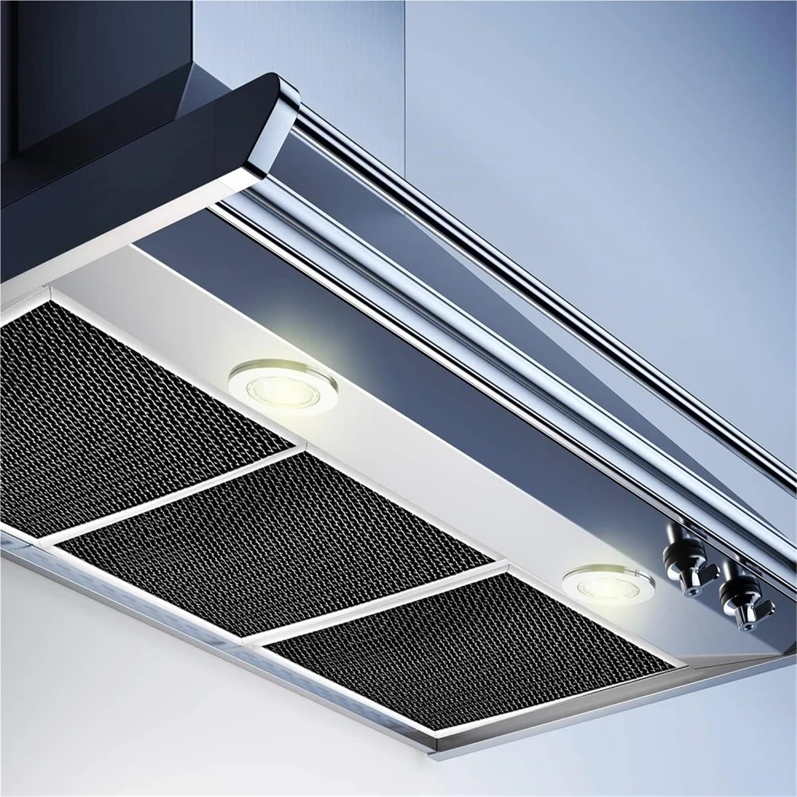Remplacement du filtre de la hotte aspirante Lot de 4 filtres à charbon en aluminium for hotte cuisinière compatibles avec Whirlpool
