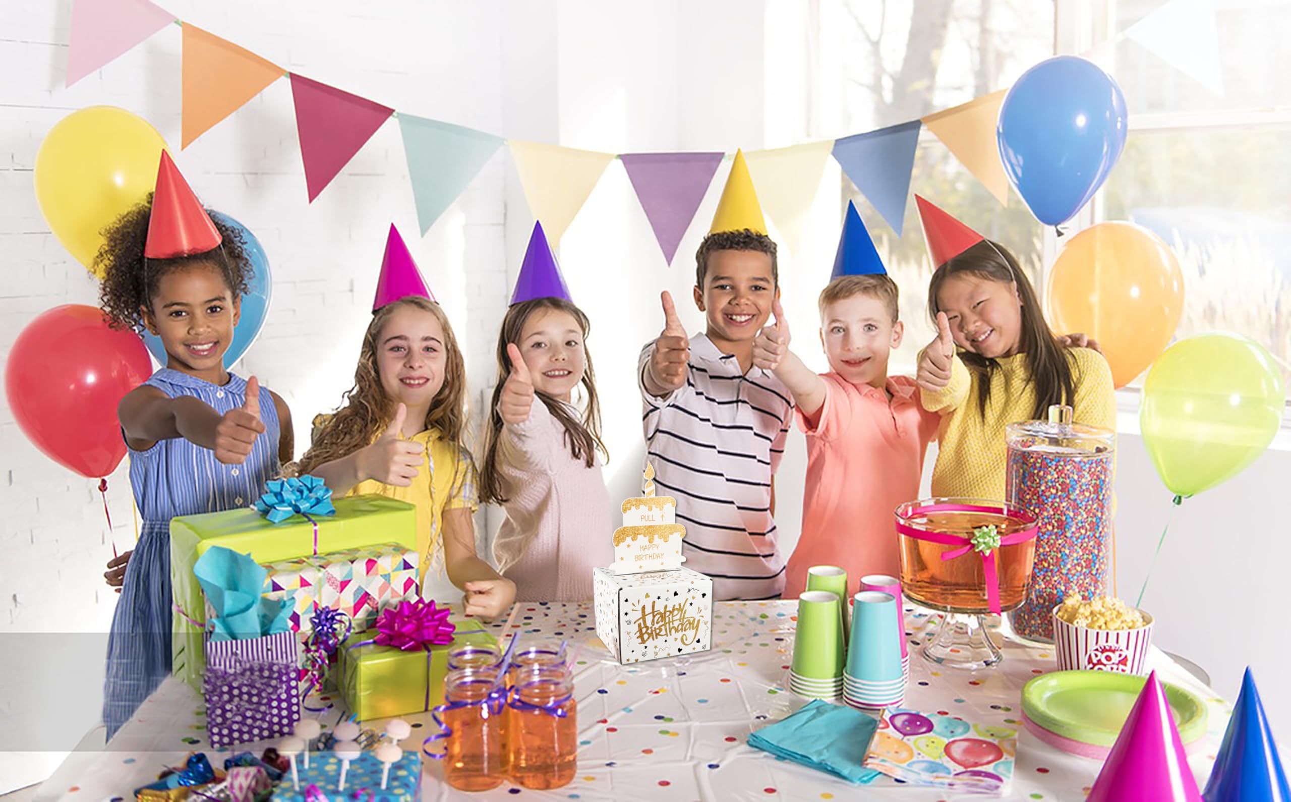 Money Box for Cash Gift- Birthday Money Pull Box - Fun Money Gift Ideas, Perfect Cash Birthday Gifts for Kids, Her, Wife, Mom, Girls, Daughter, Women, and Men - White