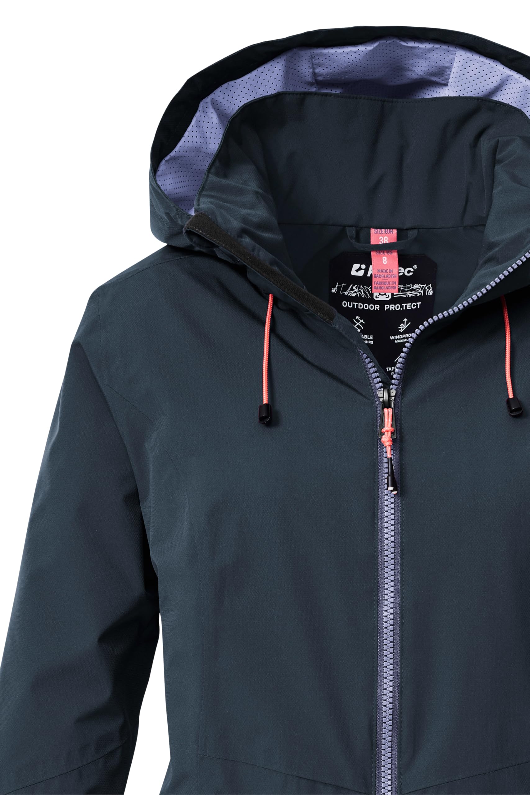 Killtec Damen Damen Regenjacke Ooks 1 Regenjacke/Funktionsjacke wasserdicht mit Kapuze