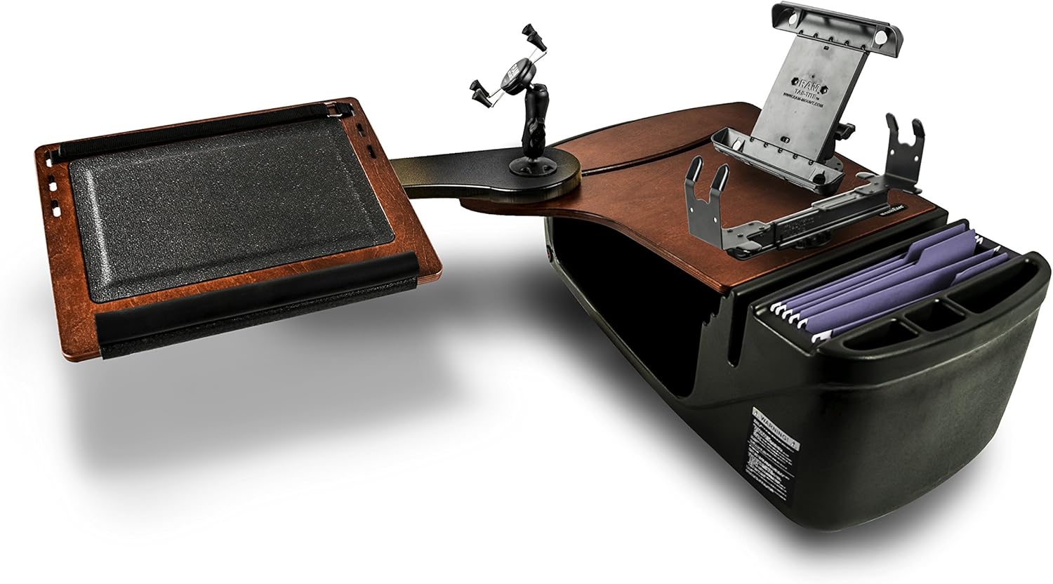 Prоduсt Dеаl AutoExec AUE18029 AutoExec AUE18029 Reach Back Seat Car Desk Mahogany Finish with Built-In 200 Watt Power Inverter, Phone Mount, Tablet Mount and Printer Stand