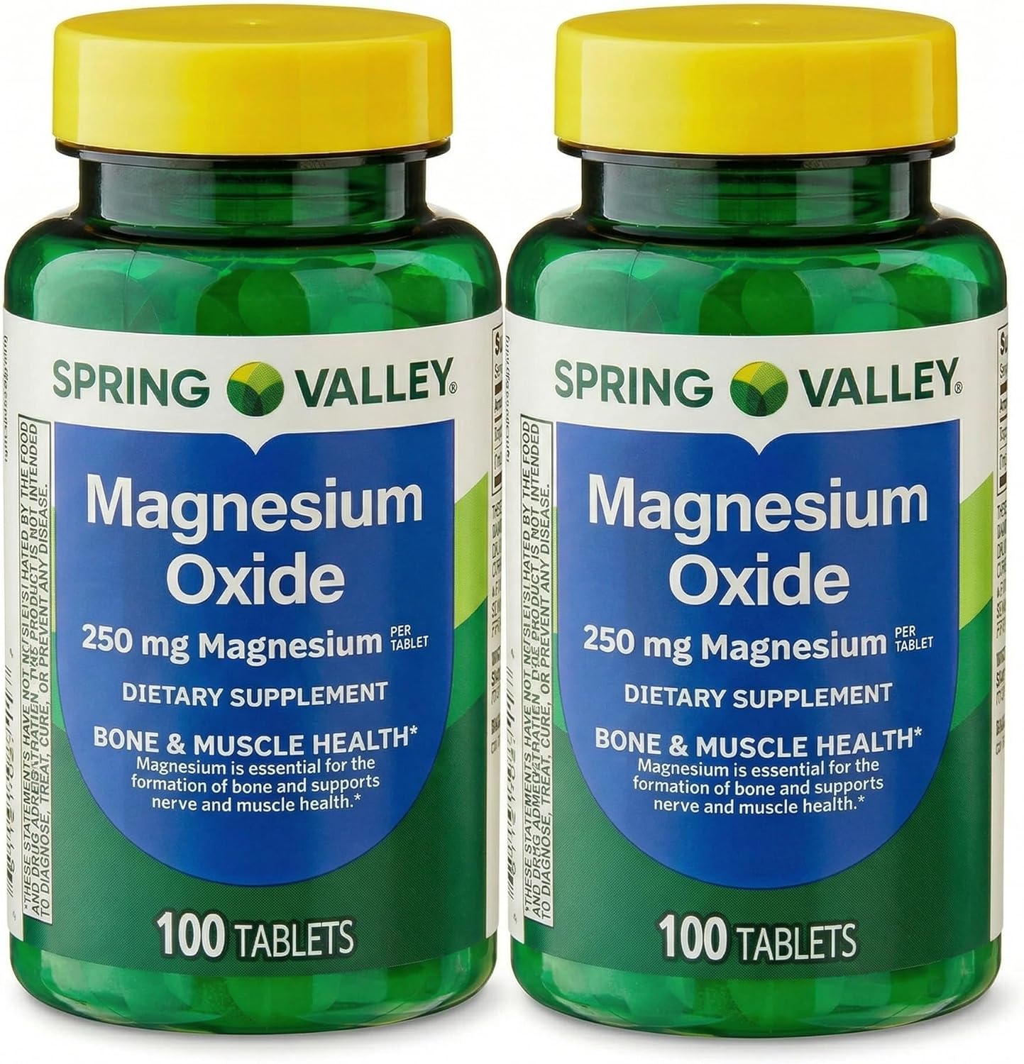 Magnesium 250mg – 100 Tablets, Daily Magnesium Supplement for Men and Women, Vegetarian Magnesio, Magnesium Oxide 250 mg, Gluten Free Mineral Tablets (Pack of 2)