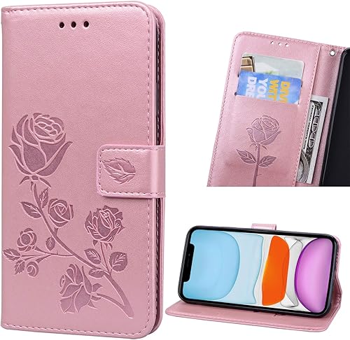 Funda para iPhone 11 Pro Max con tarjetero, iPhone 11 Pro Max, funda tipo cartera para mujeres y niñas, de piel sintética, magnética, compatible con
