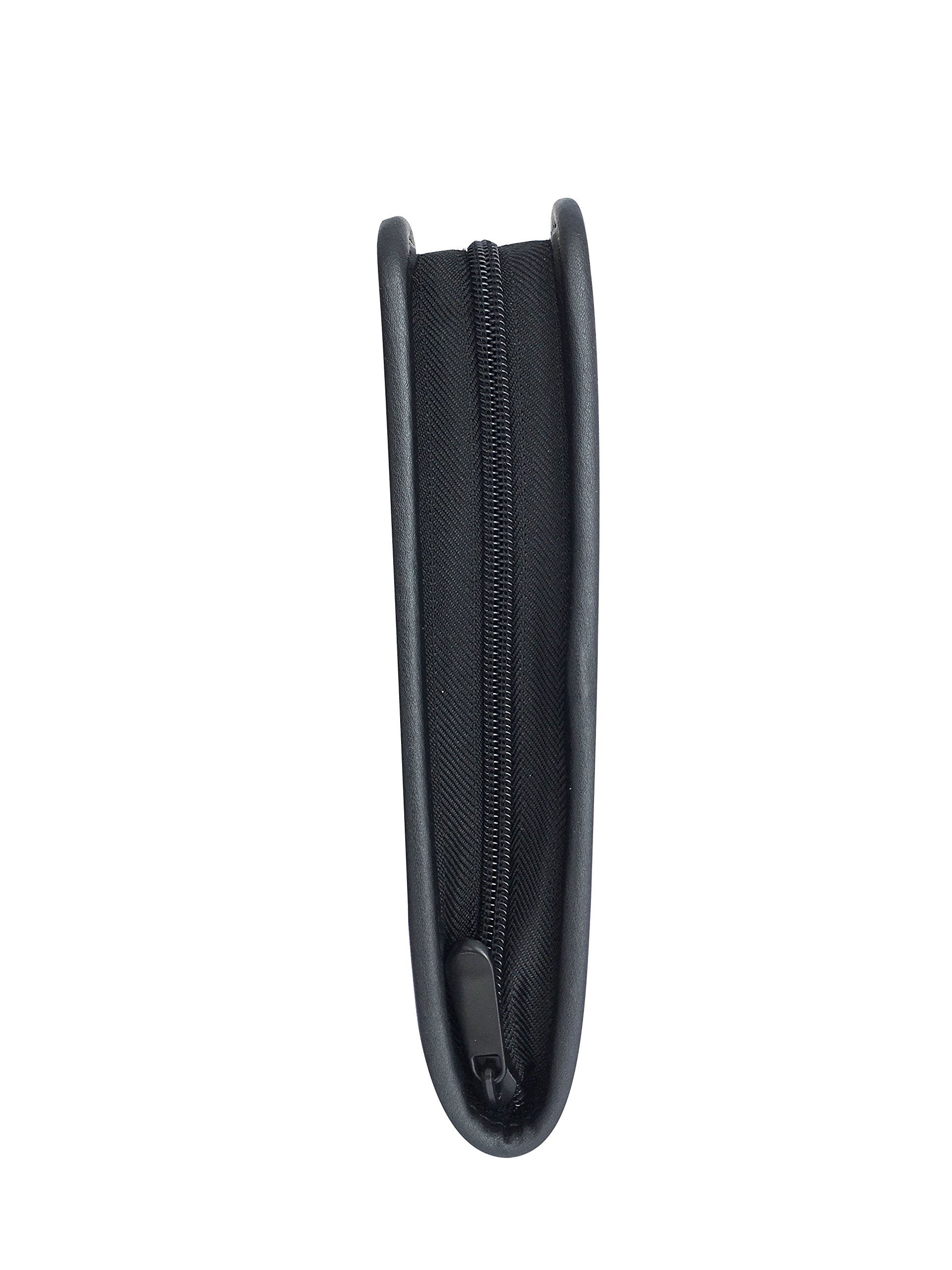MSP Executive - Portafolio de 27,4 x 21,6 cm con cierre de cremallera, funda para teléfono y soporte para mini tablet (negro-rojo)