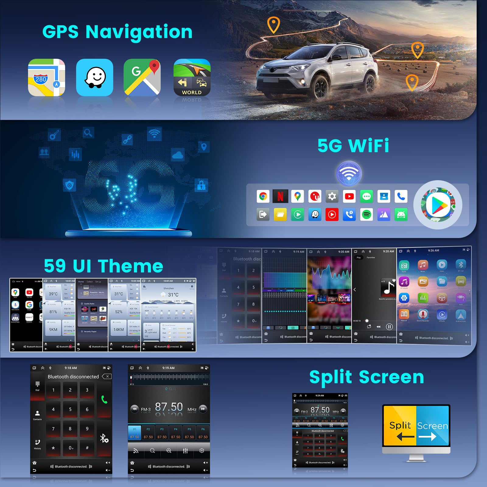 [8 Core 4+64G] Android Radio Coche para Renault Megane 2017-2019 con Inalámbrico Carplay Android Auto MirrorLink, 9.7 Pulgadas IPS Pantalla Táctil Radio con Bluetooth 5.0/GPS/FM/WiFi/SWC/32EQ