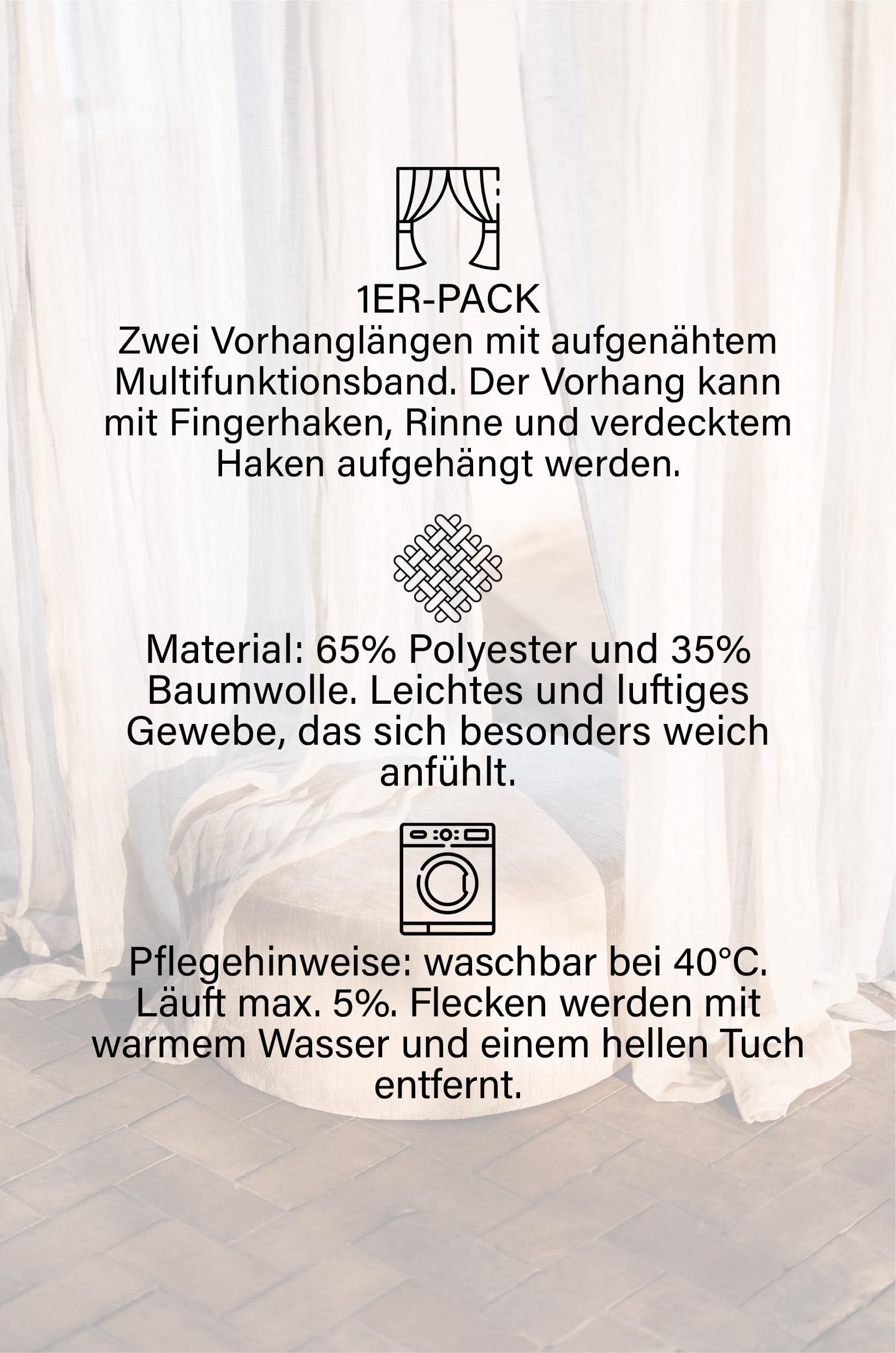 Jotex Tenda multifunzione a strati extra larga, 275 cm, in misto cotone e poliestere, certificata Oeko-TEX® Standard 100, cotone migliore, bianco, 1 pezzo 275 x 250 cm