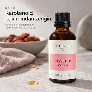 Polente Natural Kuşburnu Çekirdeği Yağı,%100 Saf, Soğuk Sıkım, 50 ml