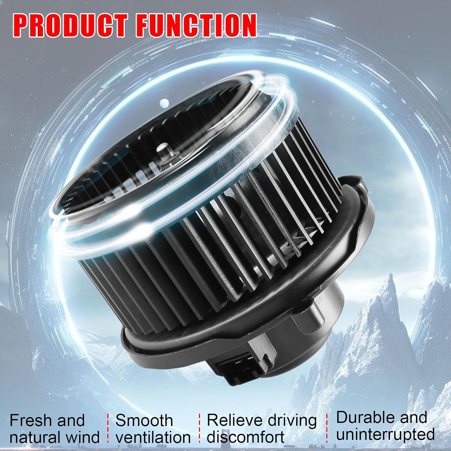 700211 AC Blower Motor with Fan Fits for 2006-2017 for Chevy Equinox, 2012-2015 for Captiva Sport, 2010-2017 for GMC Terrain, 2006-2009 for Pontiac Torrent, 2008-2010 for Saturn Vue