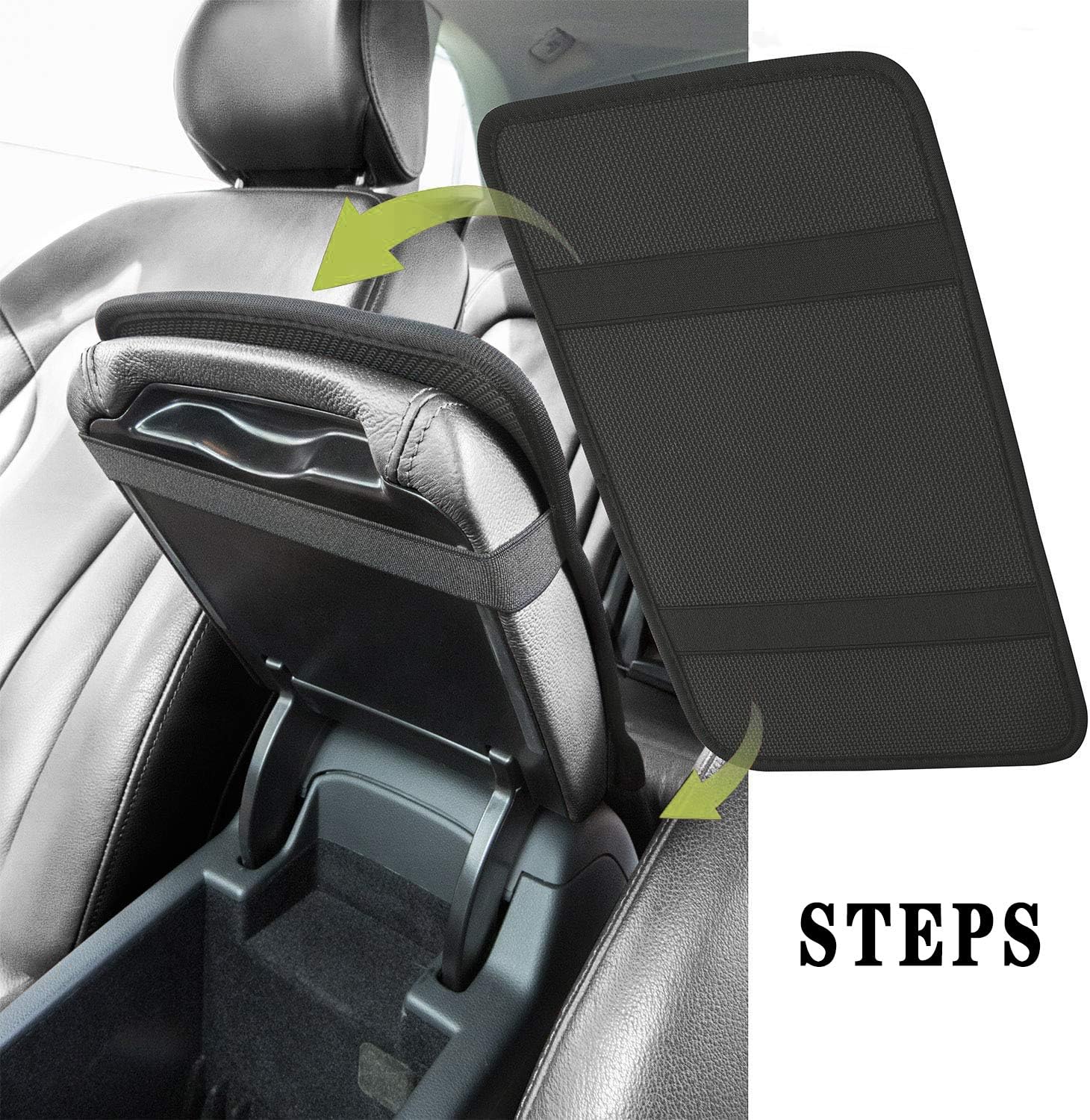 Belidome Black Leopard Print Car Steering Wheel Cover Stretch Seatbelt Pads Durable Armrest Pads for Women Men Soft Non Solip Auto Decor