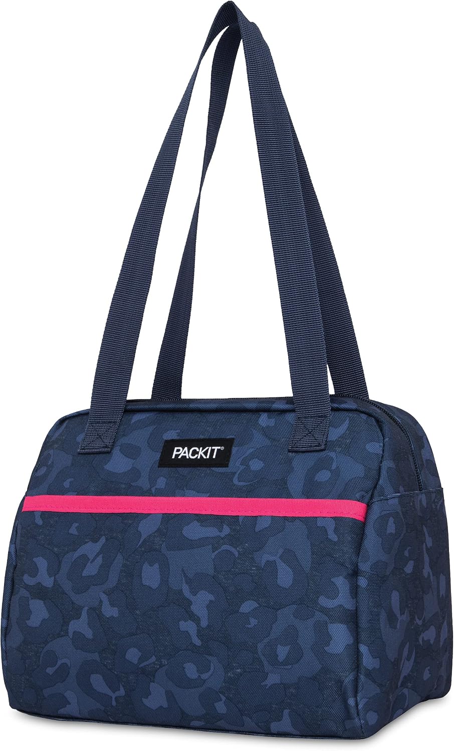 PackIt Hampton Heather Leopard Navy Freezable Lunch Bag, 1 EA (PKO-LH-HLN)