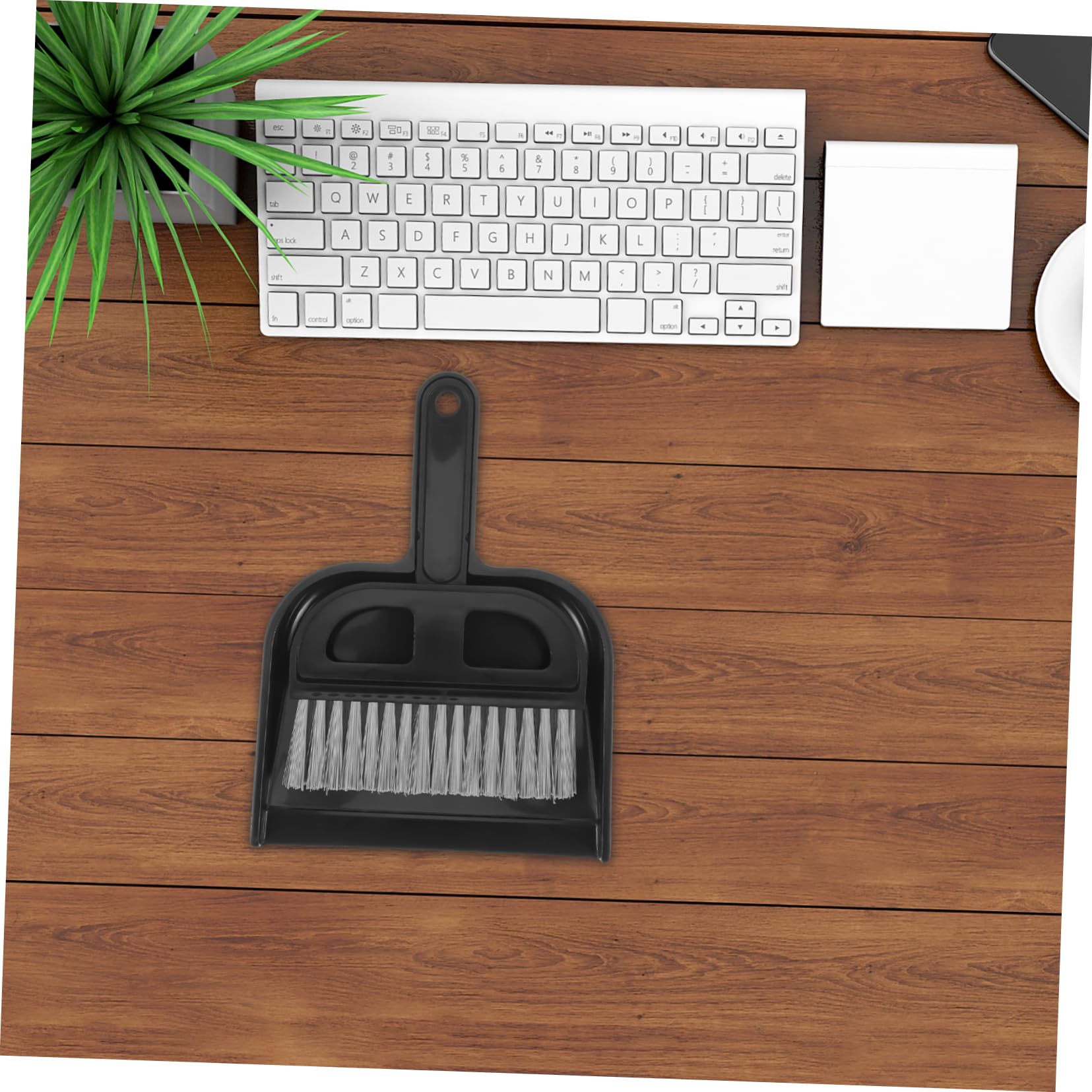 NOLITOY Mini Black Dustpan Broom Set Black Mini Broom for Keyboard Desk Cleaning Brush
