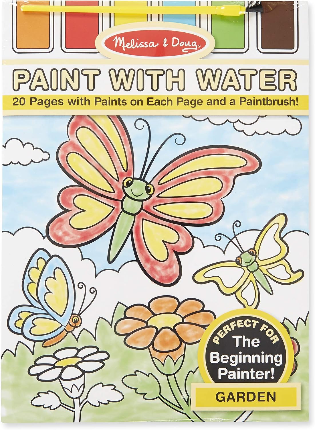 Melissa & Doug Paint With Water Activity Set - Garden (20 Pages)