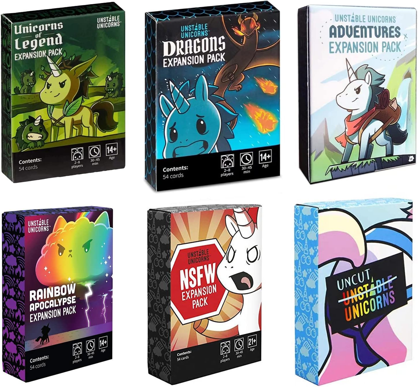 Amazon.com: Second Edition Unstable Unicorns Card Set Strategy Game for Adults Family Gathering ...