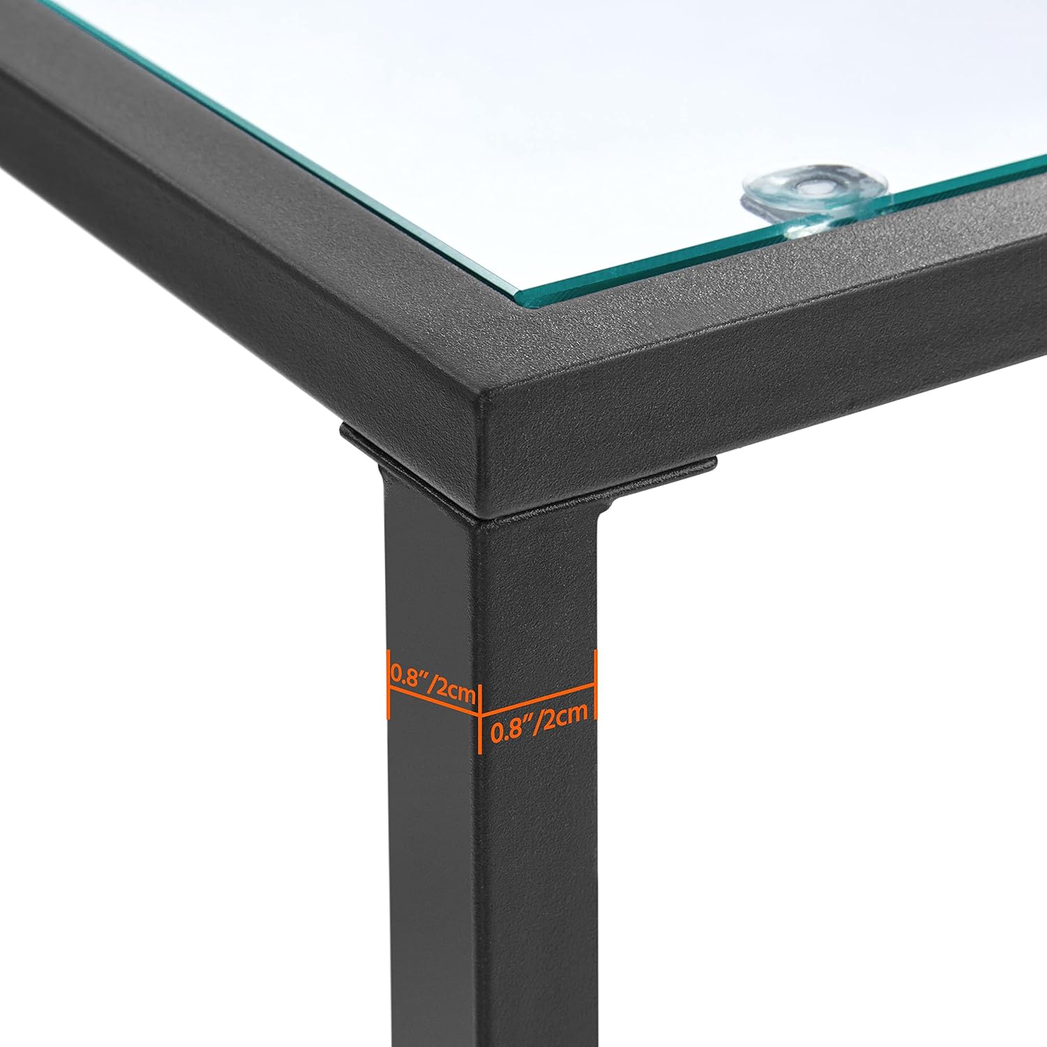 Topeakmart Tempered Glass Console Table - 2-Layer Modern Sofa Table - Minimalist Storage Shelf for Hallway, Entryway, Living Room, Kitchen