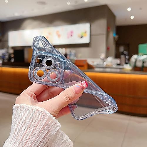 Miniatura 5 de Funda compatible con iPhone 11 Pro Max de 6.7 pulgadas, bonita funda transparente con purpurina para mujeres y niñas, funda de silicona TPU suave a