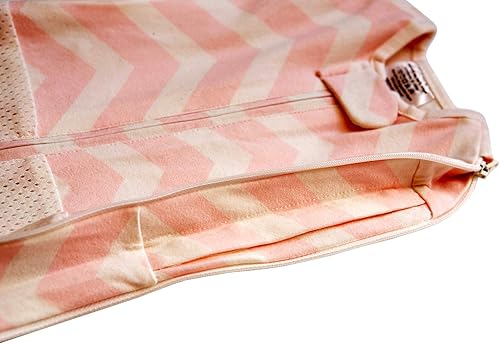 Miniatura 5 de Woombie Grow with Me Air - Manta convertible para bebés de 0 a 9 meses, se expande a manta portátil para bebés de hasta 18 meses, cheurón rosa de