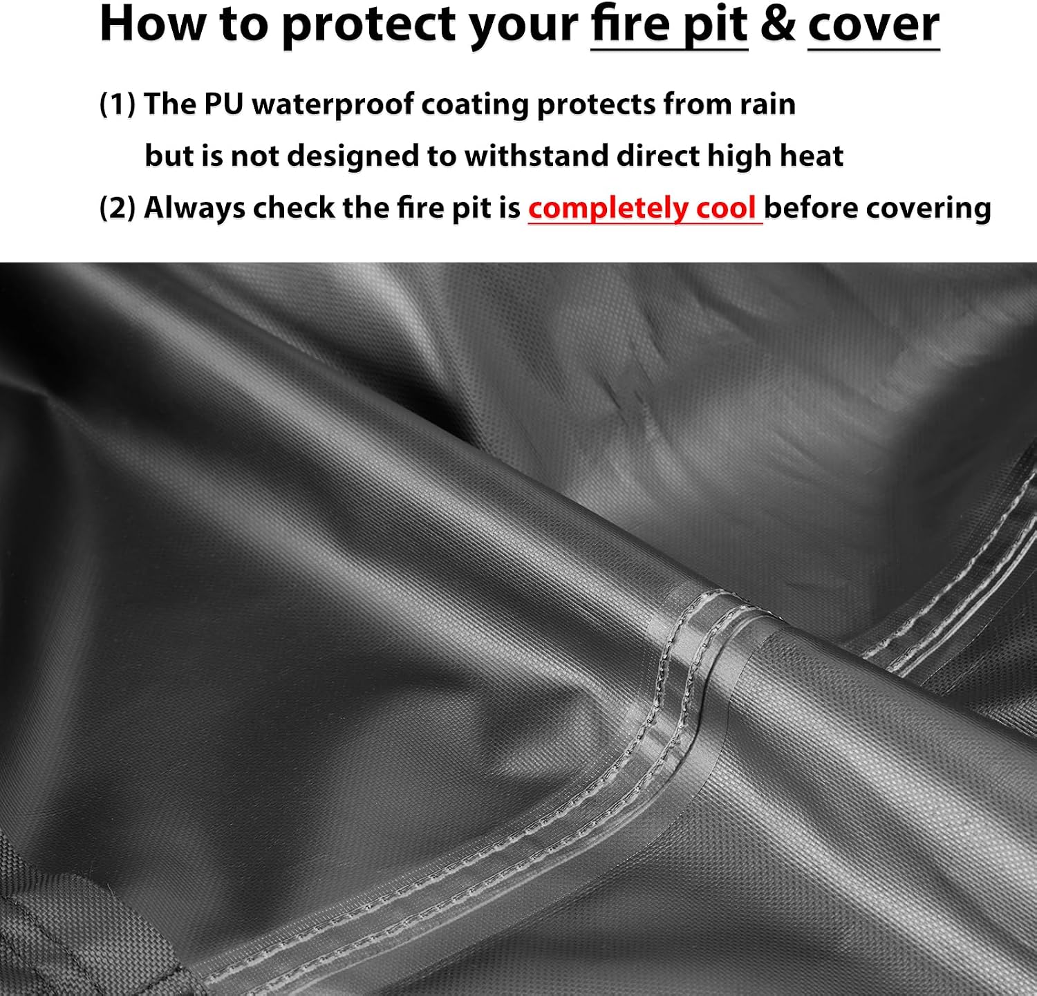 TheElves Tabletop Fire Pit Cover 28x8x7 inch for Rectangle Tabletop Firepit image 4