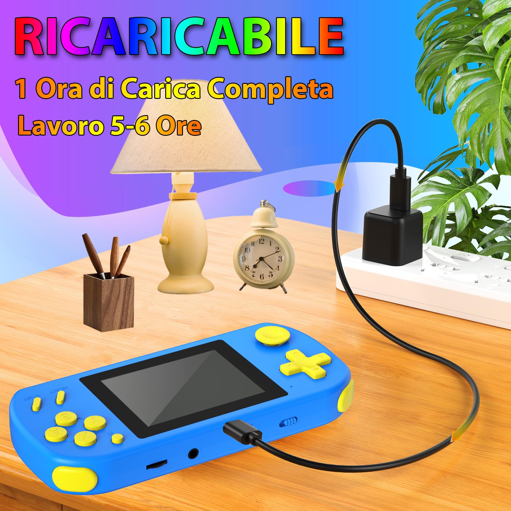 Douddy Console de jeu portable rétro pour enfants de 4 à 12 ans avec 218 puzzles intégrés - Jeux vidéo de loisirs - Écran de 7,6 cm - Jouet, cadeau d'anniversaire pour