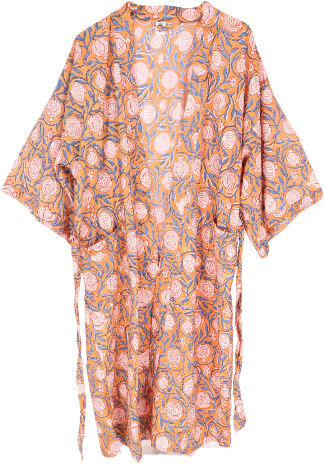 GURU SHOP Kimono w stylu japońskim, ręcznie drukowane ponadwymiarowe, bawełniane, kimono, sukienka kimono, damska