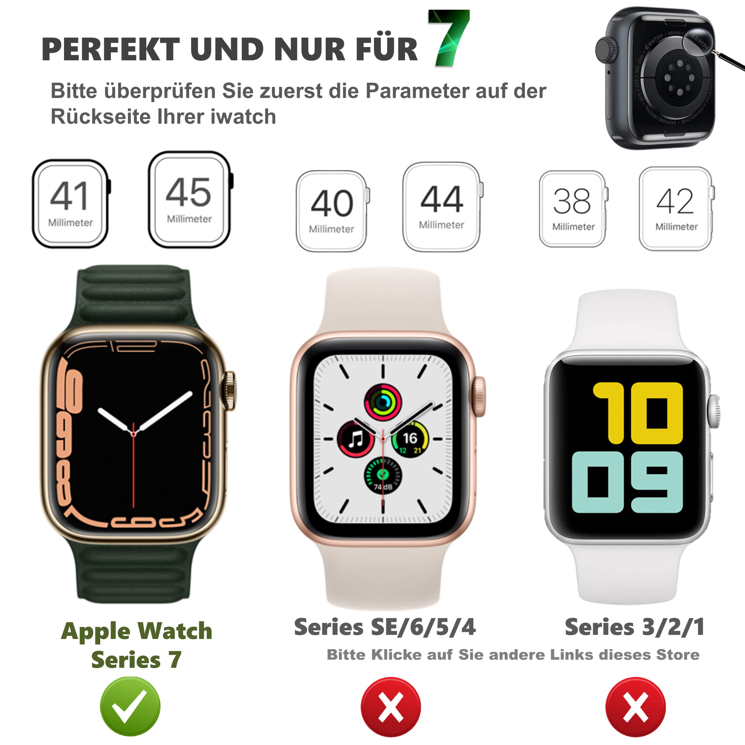 Case Compatible with Apple Watch 7 45MM - Image 2