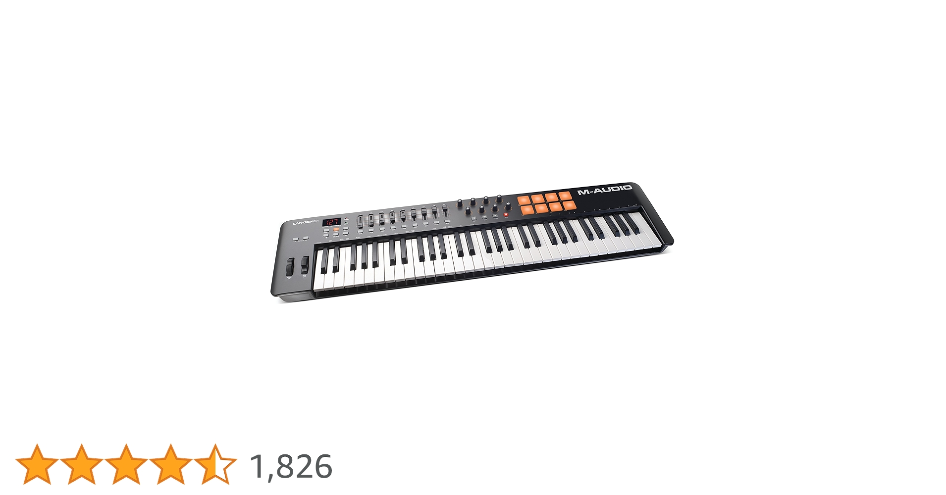 Amazon | M-Audio USB MIDIキーボード 61鍵 8パッド ・8ノブ・9