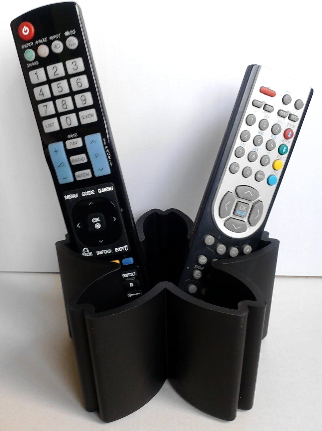 Amazon.com: Black TPR Remote Control Holder / Tidy / Organiser - Flower ...