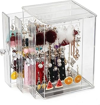 Sooyee Clear Acrylic Earring Holder Organizer