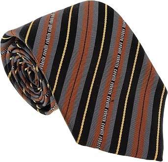 ROBERTO CAVALLI ESZ047 03503 Brown Regimental Stripe Tie for Mens
