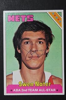 Swen Nater UCLA NJ Nets Signed Autographed 1975 Topps #231 Basketball Card