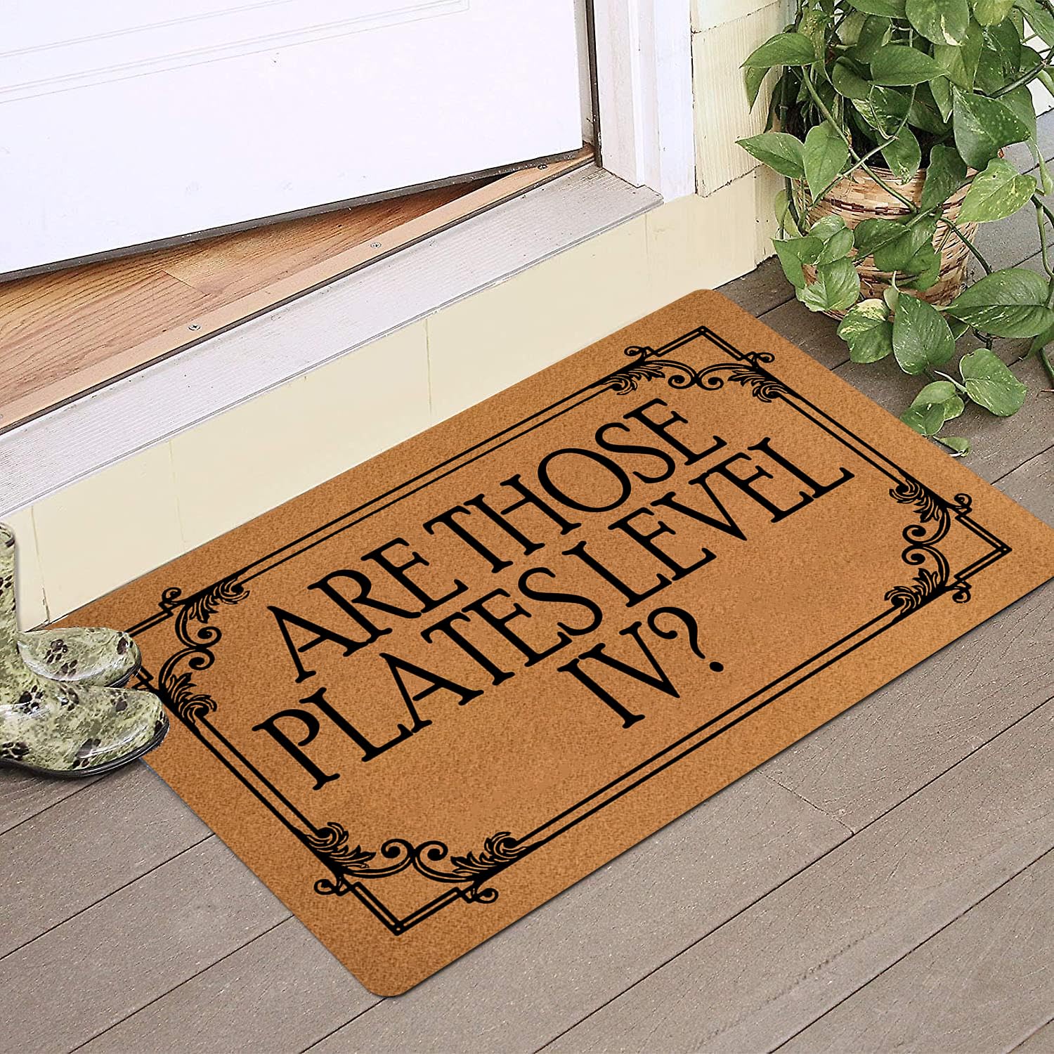【スペシャルゲストfoil】衝撃の足音　英語　4枚セット Amazon.com: IFHUH are Those Level 4 Plates Doormat I Hope Those