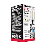 Satco S21274 5.5W LED B11 Clear Candelabra Bulb, 3000K Warm White, 6 Pack – view 7