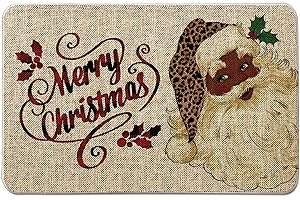African-American Christmas Cheer Doormat
