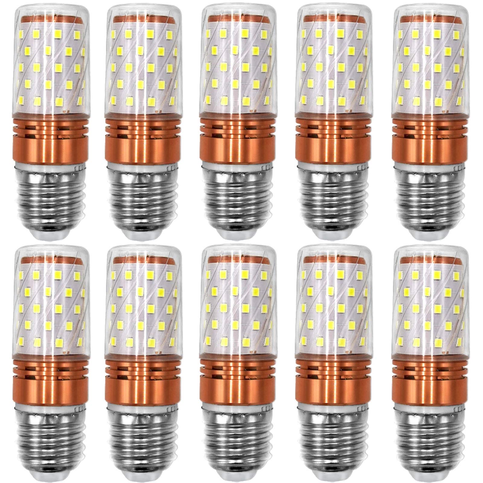 Lampadina LED a Mais 8 W corrisponde a Una Lampadina Non dimmerabile 80 W, Luce LED a pannocchia 800 Lumen, Luce a Candela Edison, Confezione 10, Luce Bianca