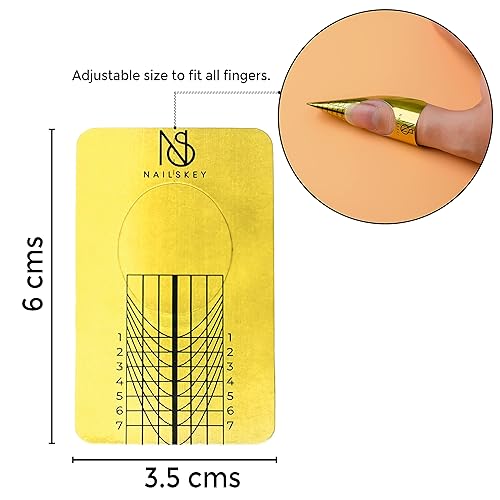 Miniatura 2 de Formas de uñas para constructor de gel, 100 calcomanías autoadhesivas para extensiones de uñas para acrílico, UV y poligel con guía de escultura de