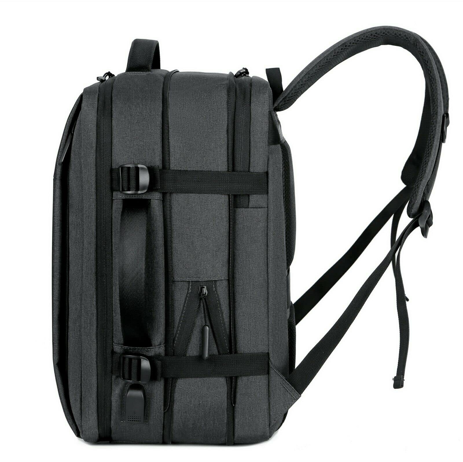Mixroom - Zaino Uomo Porta PC Estendibile Valigia Bagaglio a mano per Computer Portatile Laptop Con porta USB Casual Scuola Viaggio Z3