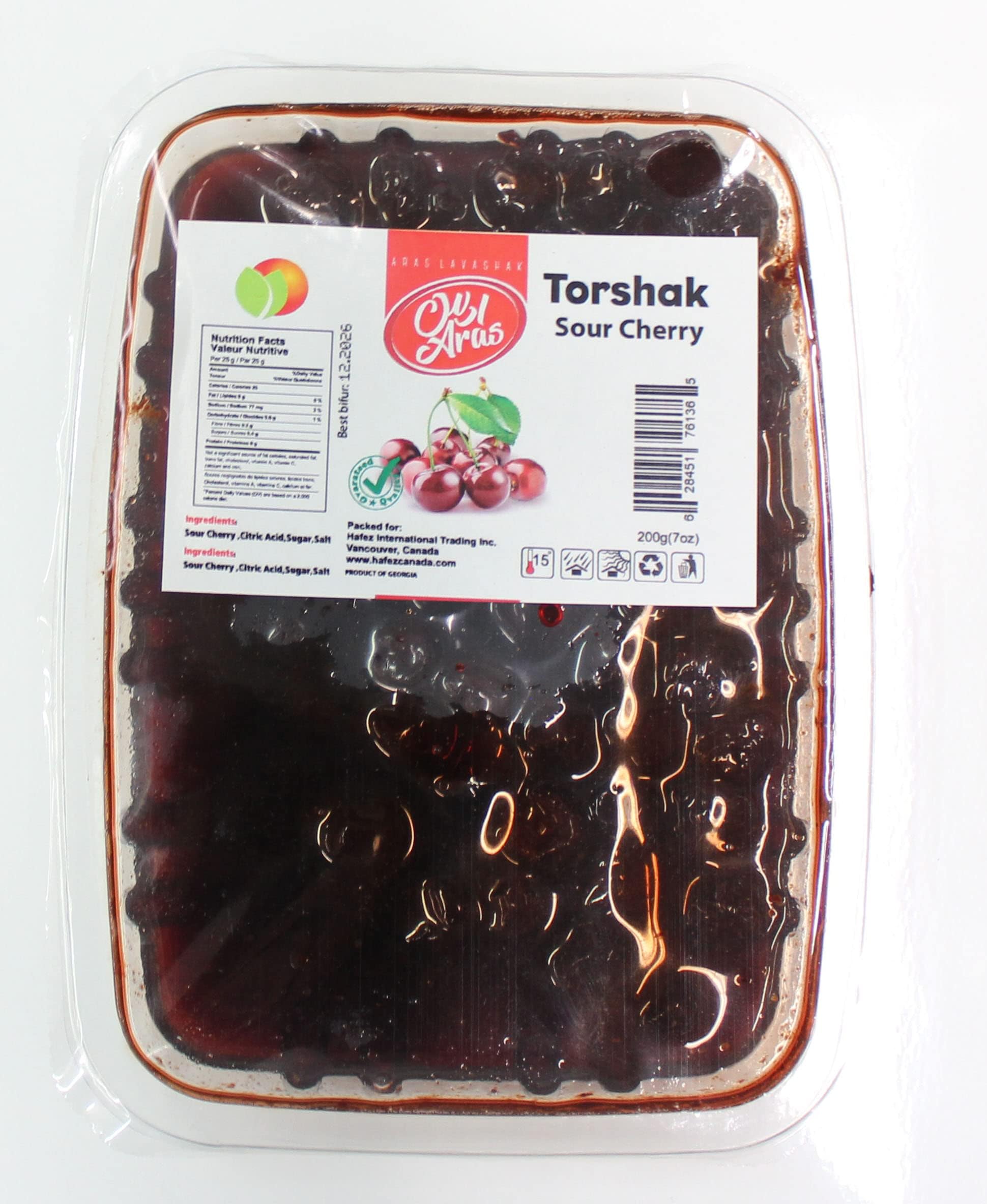 ARAS Torshak Sour Cherry - Delicious, Sour torsh and Mouthwatering Sour Cherries Pack of 2 |ترش | ترشک آلبالو | lavashak