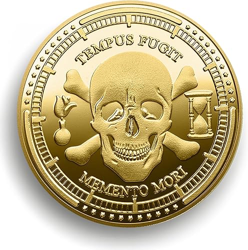 Reflexiones estoicas: Monedas Memento Mori y Memento Vivere - Abraza la esencia de la vida con recordatorios reflexivos