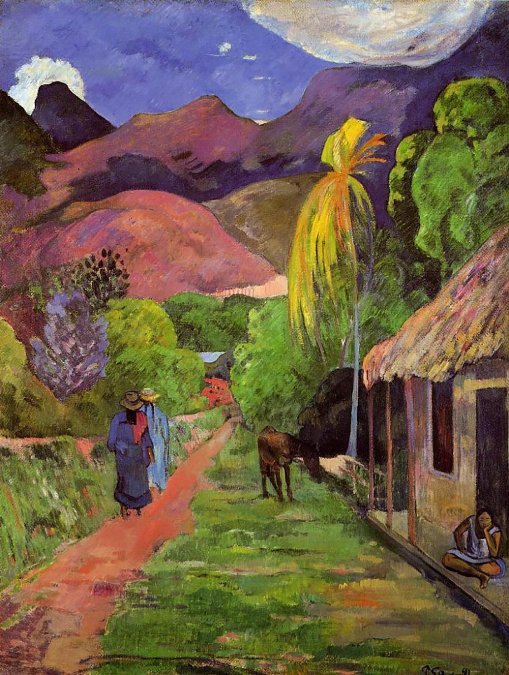 Paul Gauguin Tahiti Poster Art Peinture Impression Matte Format Medium Déco